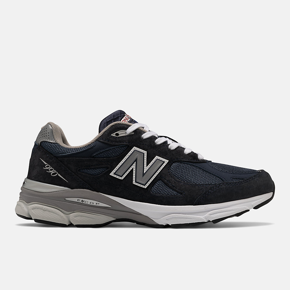 New Balance MADE in USA 990v3 Core Shoes Navy with White